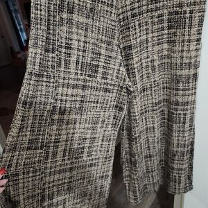 Plaid Wide-Leg Pants
